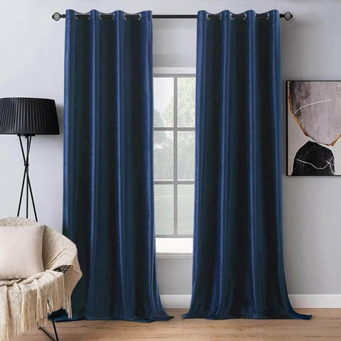 MIULEE Customized Velvet Luxury Blackout Curtains Thermal Insulated (2 Panels) - Grommet - Miulee