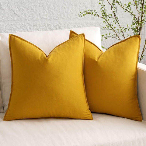 MIULEE Decorative Linen Modern Farmhouse Home Couch Throw Pillow Covers (Pack of 2) - Miulee