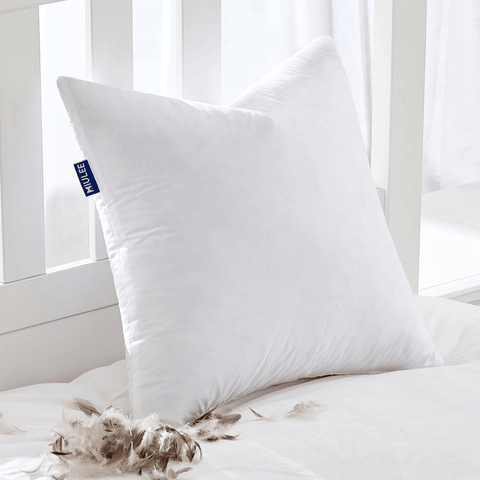 MIULEE Feather Pillow Insert 18x18, Decorative Down Throw Pillow Insert Fluffy Throw Pillow Cotton Fabric for Sofa Bed Couch - Miulee