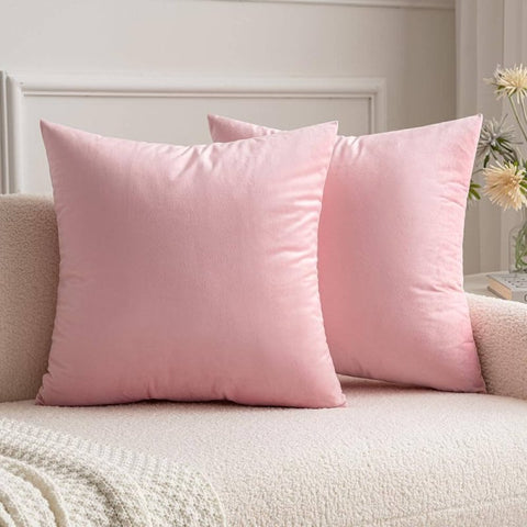 MIULEE Velvet Soft Solid Decorative Square Throw Pillow Covers (Pack of 2) - Miulee