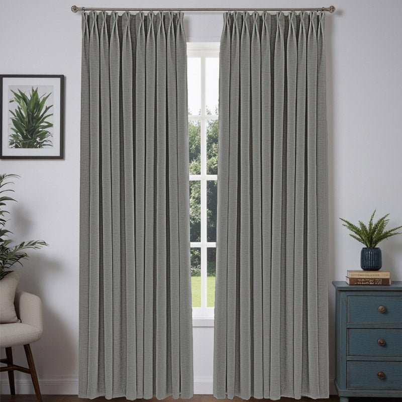 "Nature" Custom Heavyweight Linen Drape - Gray - Miulee