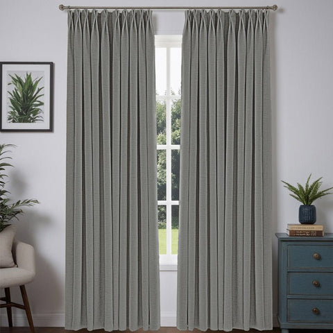 "Nature" Custom Heavyweight Linen Drape - Gray - Miulee