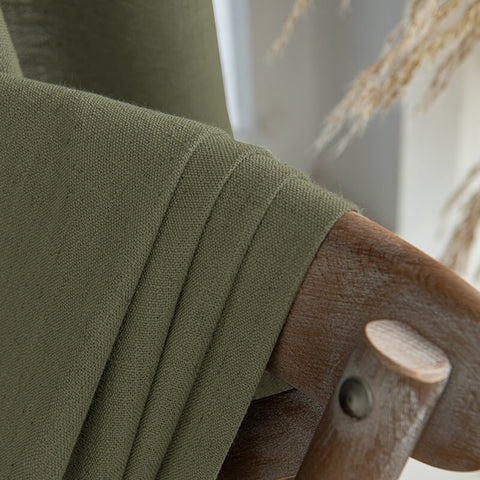 "Serene" Custom Heavyweight Linen Drape Pleated - Grayish White - Miulee
