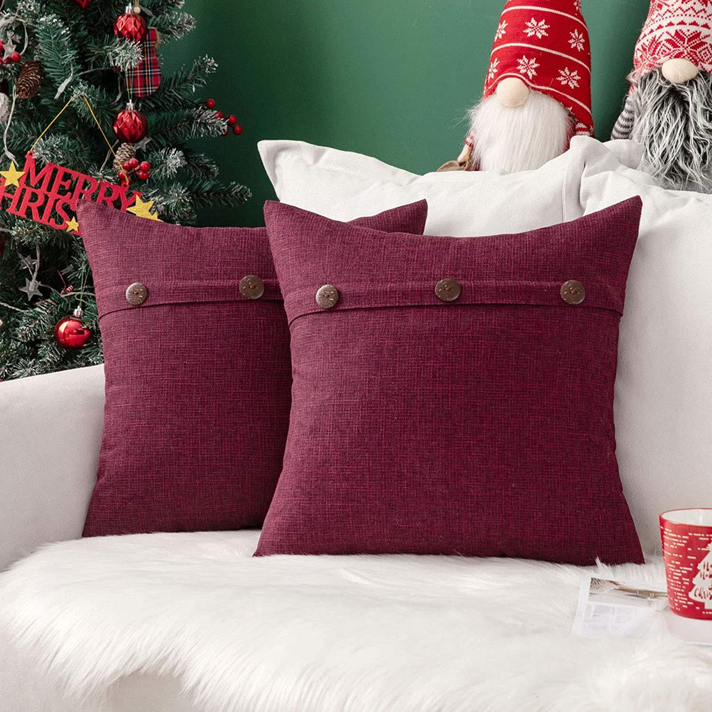 Burgundy christmas pillows clearance