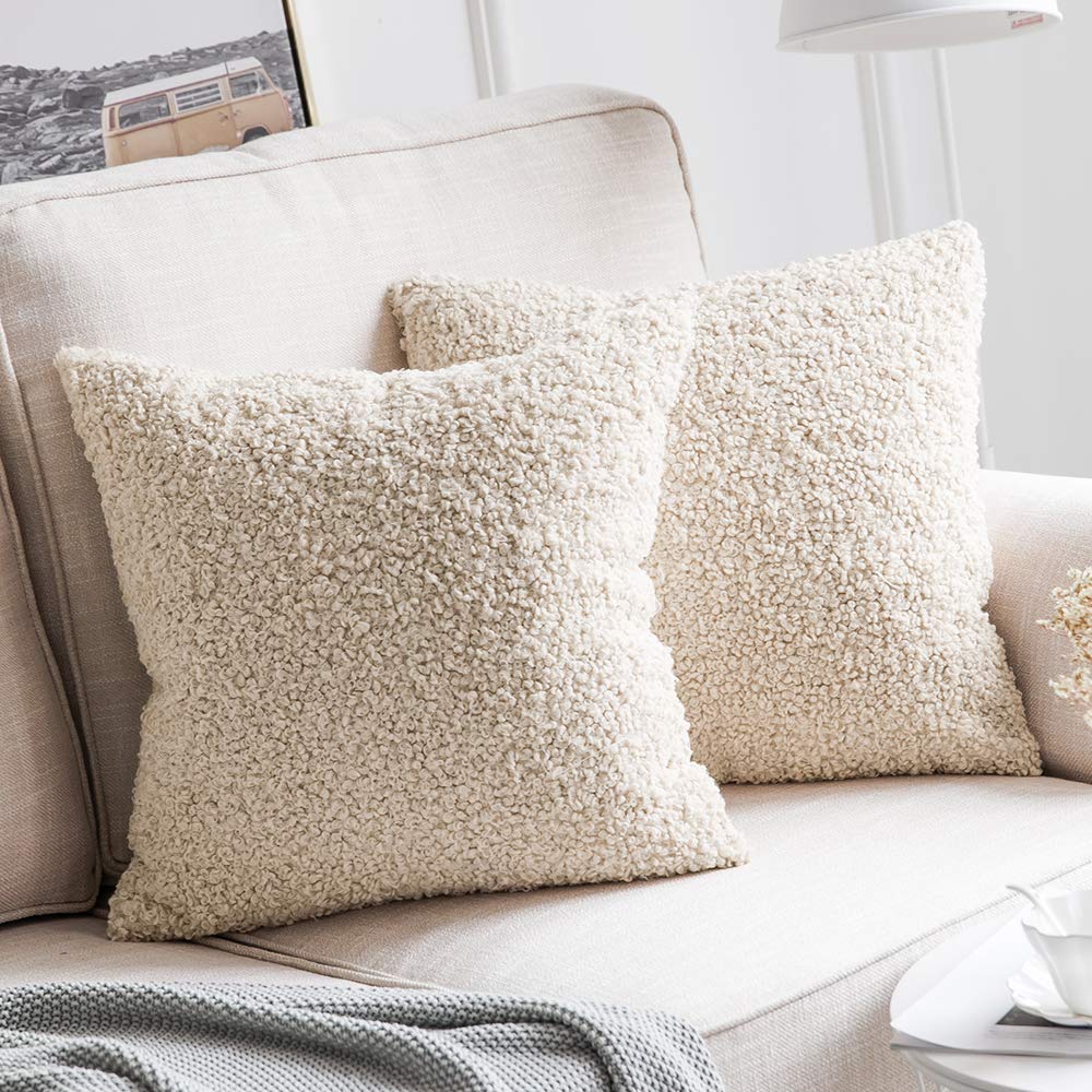 MIULEE Decorative Pillow Covers Waffle Weave Cotton Pillow Cases Soft