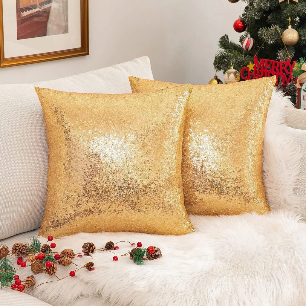 Christmas sequin pillow hotsell