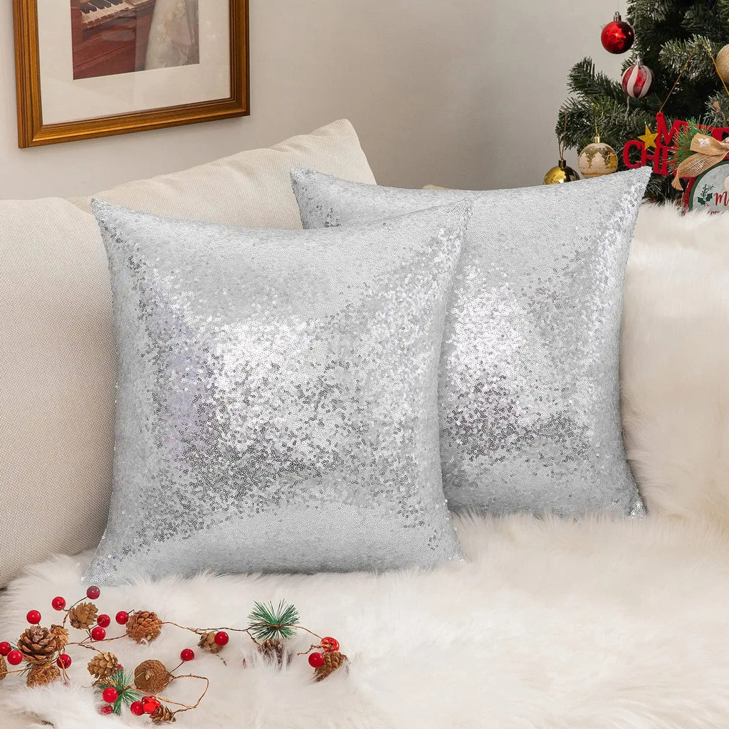 MIULEE Pack of 2 18x18 Pillow Covers and Throw Pillow Inserts