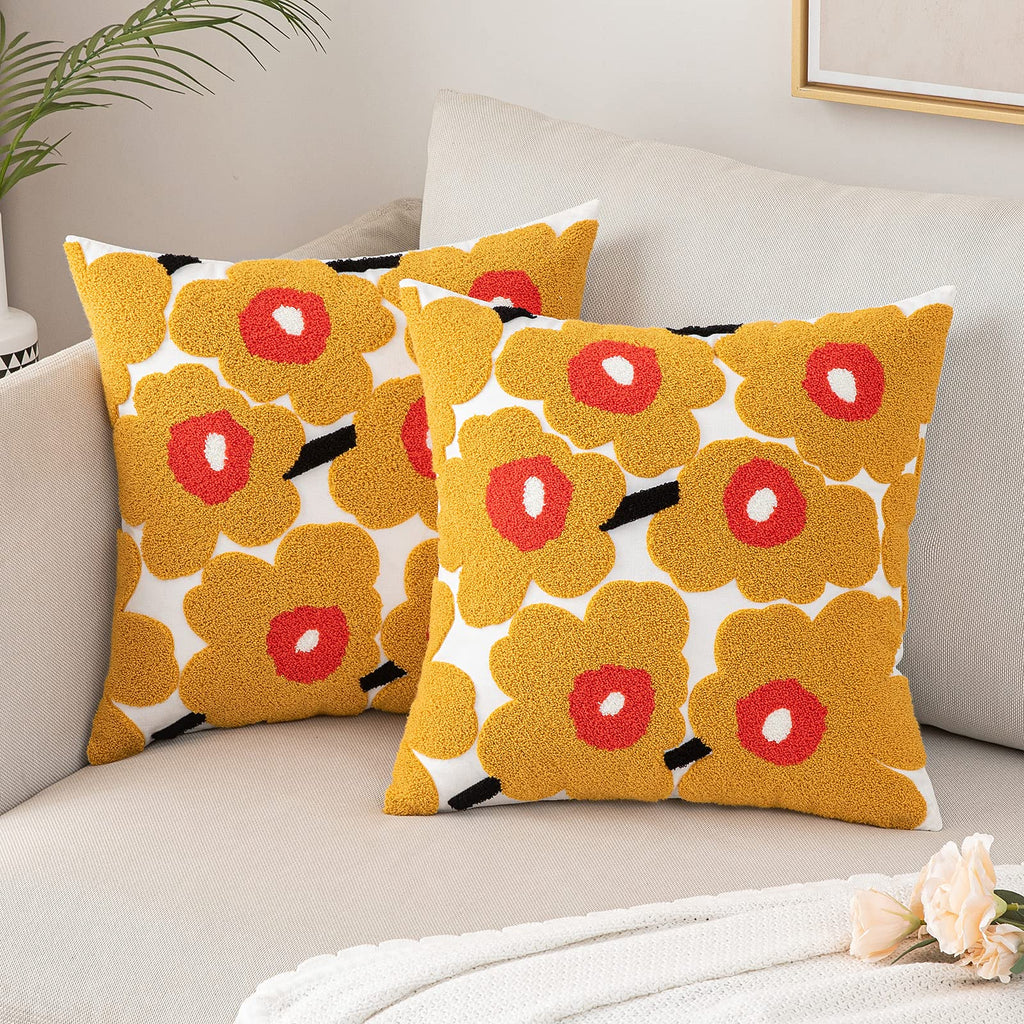  MIULEE Set of 2 Decorative Boho Throw Pillow Covers