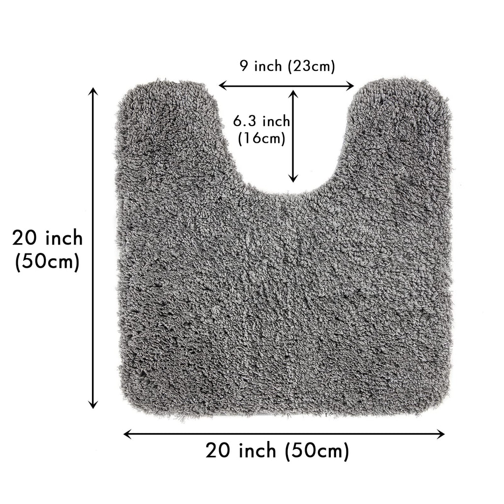 MIULEE 3 Pieces Bathroom Rugs and mats Sets Extra Thick Non Slip Microfiber  Bath Mats and U-Shaped Contour Toilet Rug for Bath Room Floor