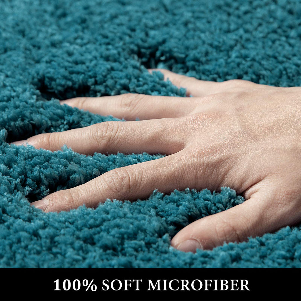 Non-slip Bath Mat Kitchen Rug Fluffy Bathroom Rug Soft Microfiber