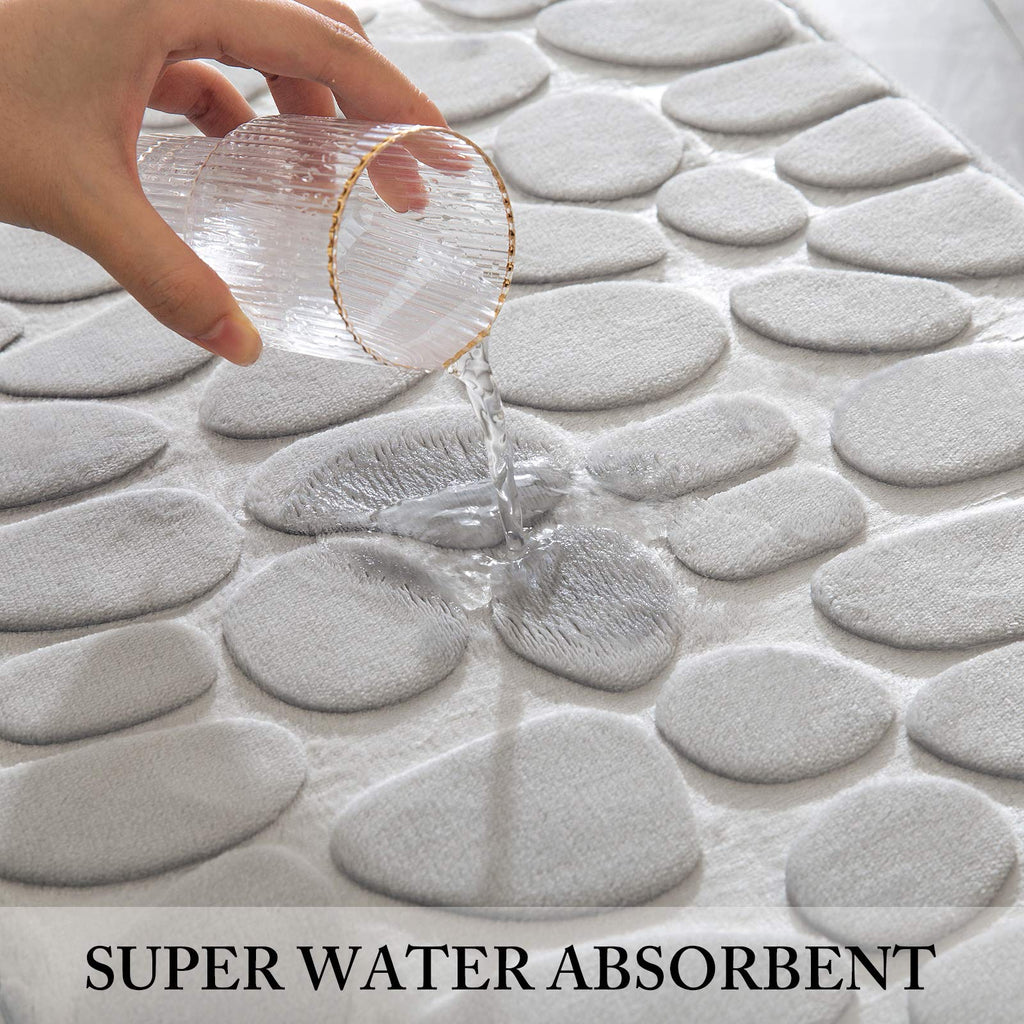 Super Water Absorbent Soft Memory Foam Bath Mat Non-Slip Bathroom