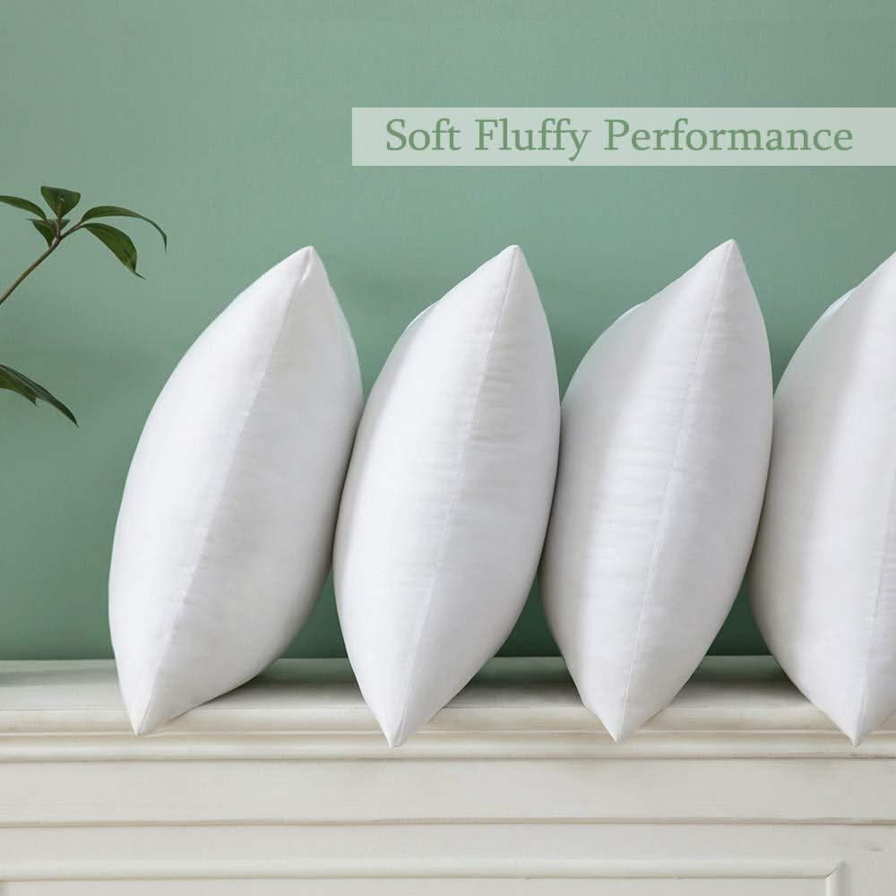 MIULEE Throw Pillow Insert Hypoallergenic Premium Pillow Stuffer Sham Square for Decorative Cushion Bed Couch Sofa.