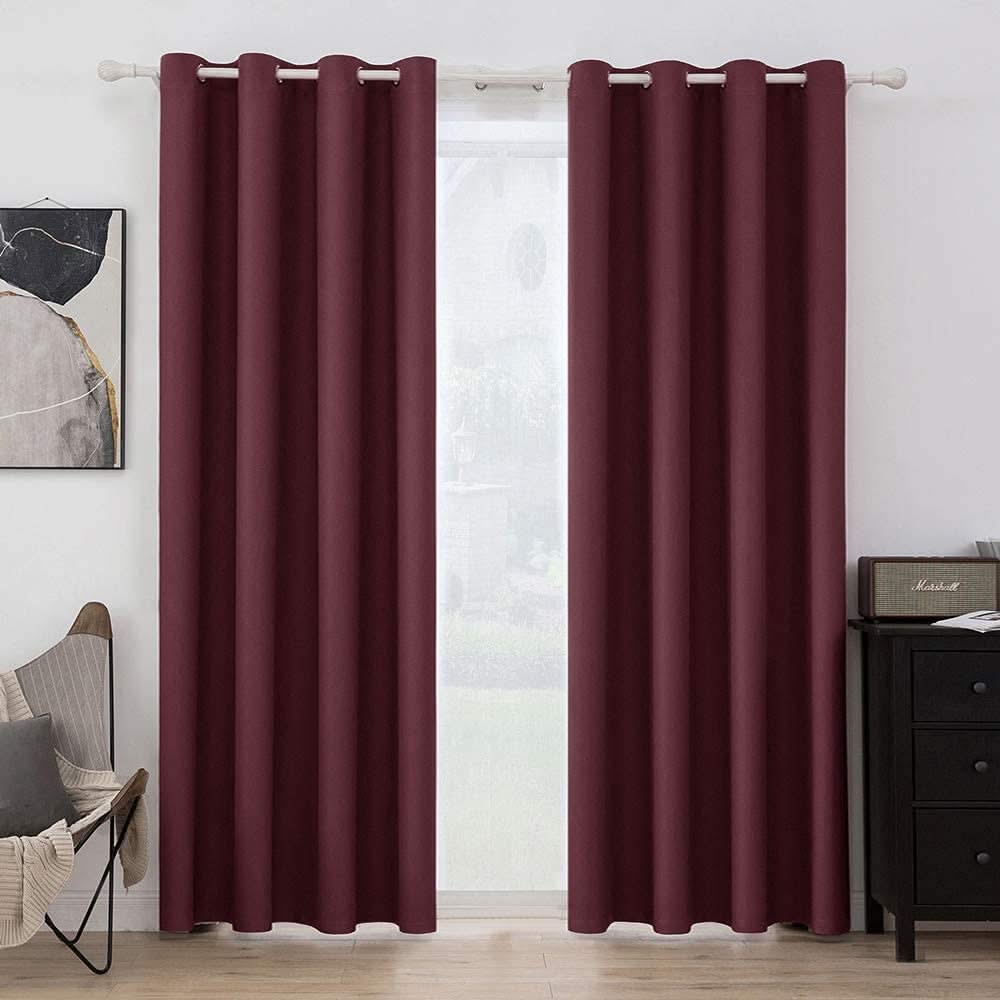 MIULEE Christmas Blackout Curtains Room Darkening Thermal Insulated Drapes Blocking Curtain 2 Panels