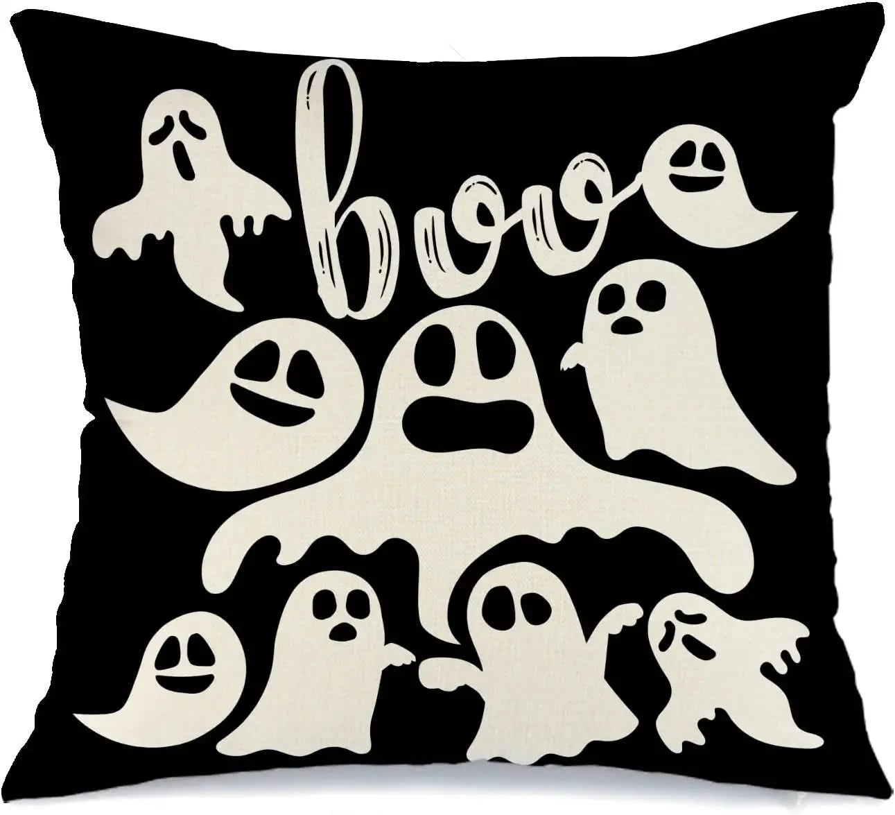 MIULEE Halloween Decor Pillow Covers Fall Decorative Pillows Farmhouse Throw Pillow Cases Pillowcases Ghost Spooky Vibe for Sofa 4 Pack