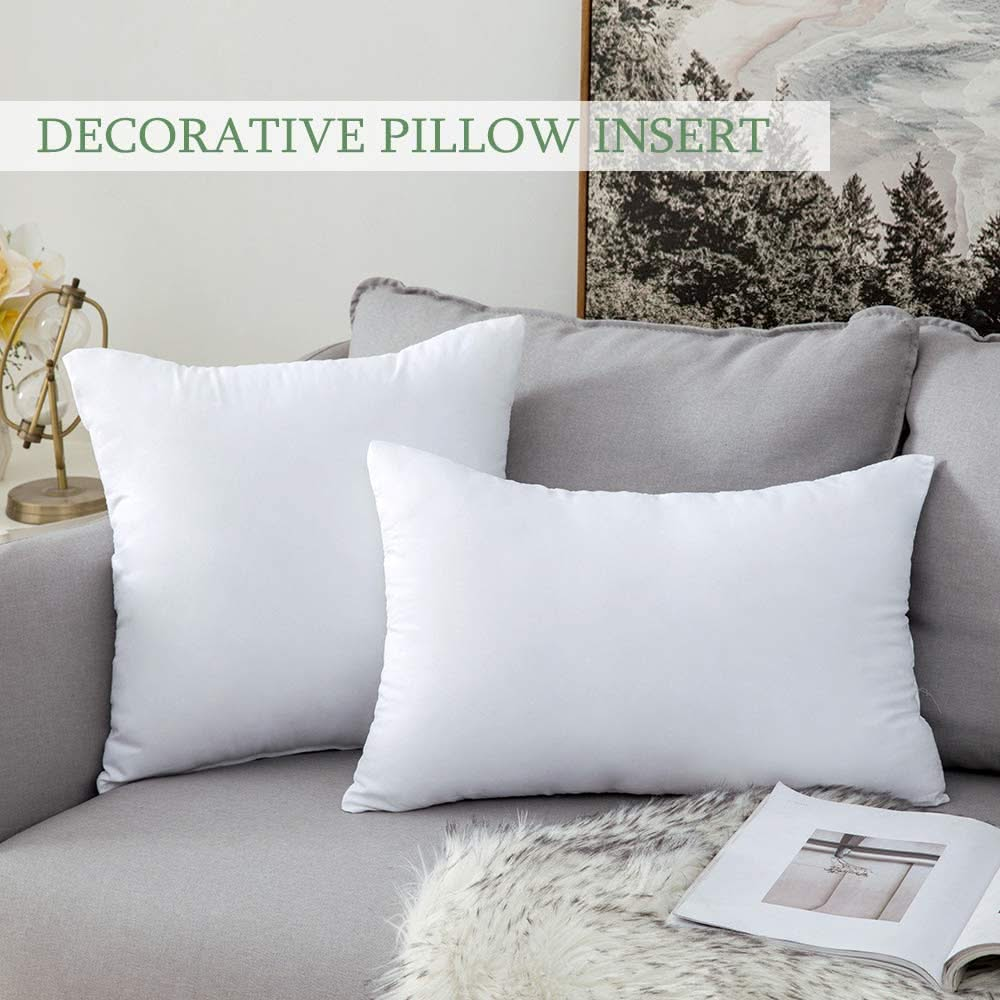 MIULEE Throw Pillow Insert Hypoallergenic Premium Pillow Stuffer Sham Square for Decorative Cushion Bed Couch Sofa.