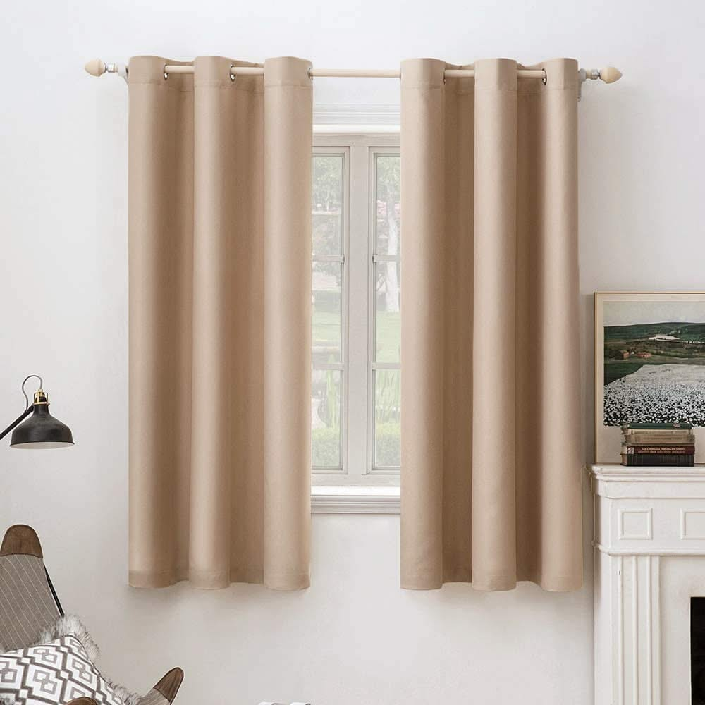 MIULEE Blackout Curtains Room Darkening Thermal Insulated Drapes Top Light Blocking Curtain 2 Panels.