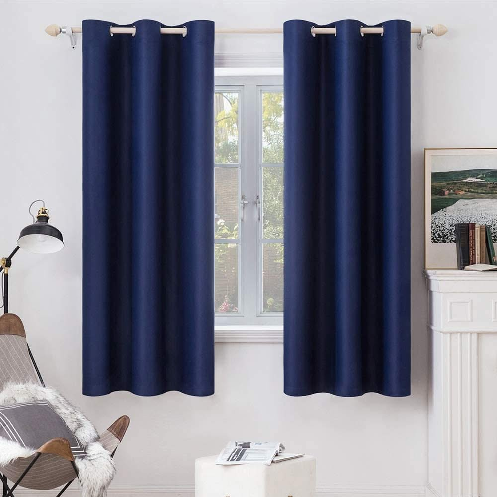 MIULEE Blackout Curtains Room Darkening Thermal Insulated Drapes Top Light Blocking Curtain 2 Panels.