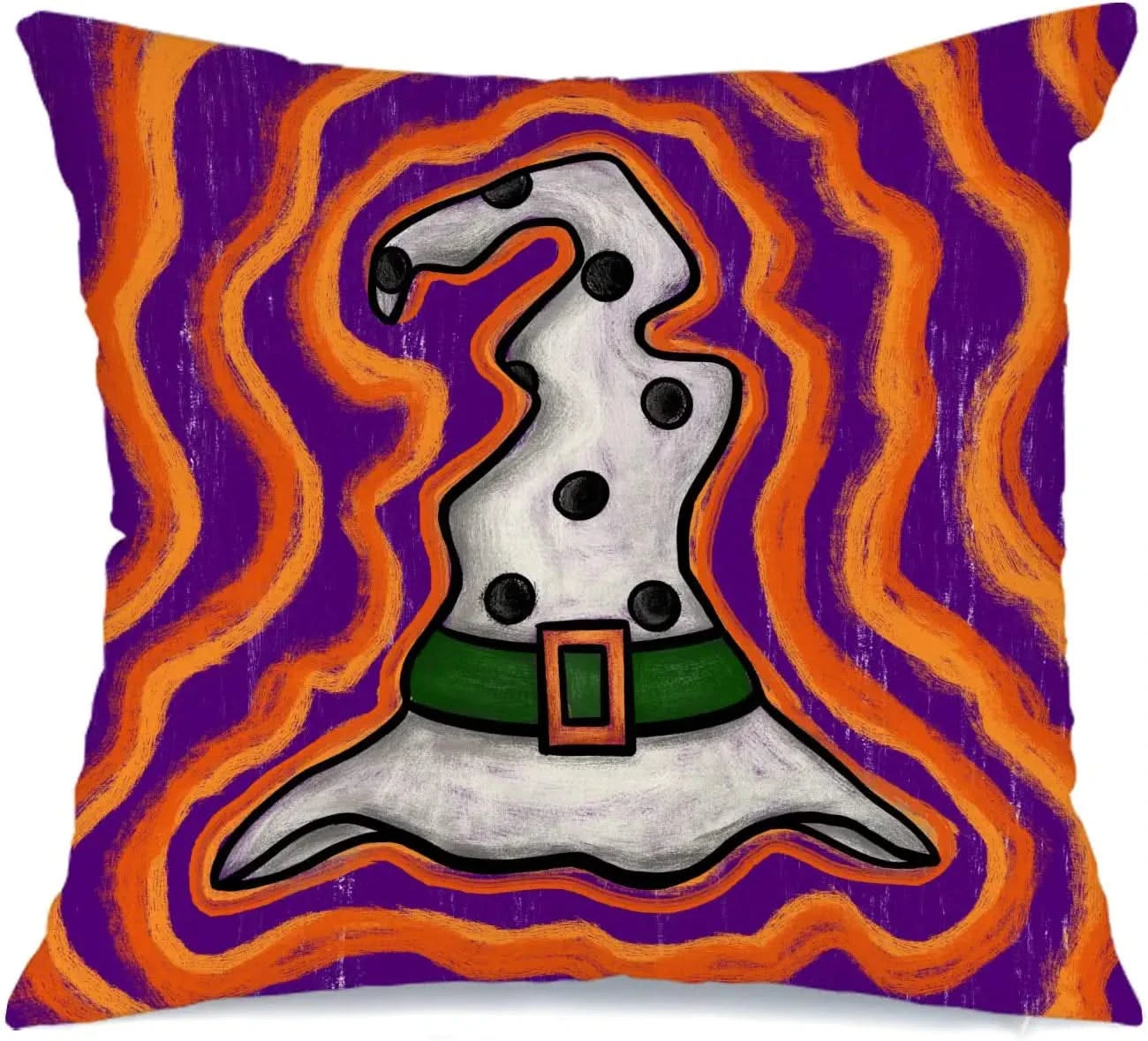 MIULEE - Fundas de almohada decorativas para Halloween, fundas de almohada decorativas de otoño, fundas de almohada de color naranja y morado, fundas de almohada de estilo rústico, linternas de calabaza, esqueleto fantasma para sofá, paquete de 4 