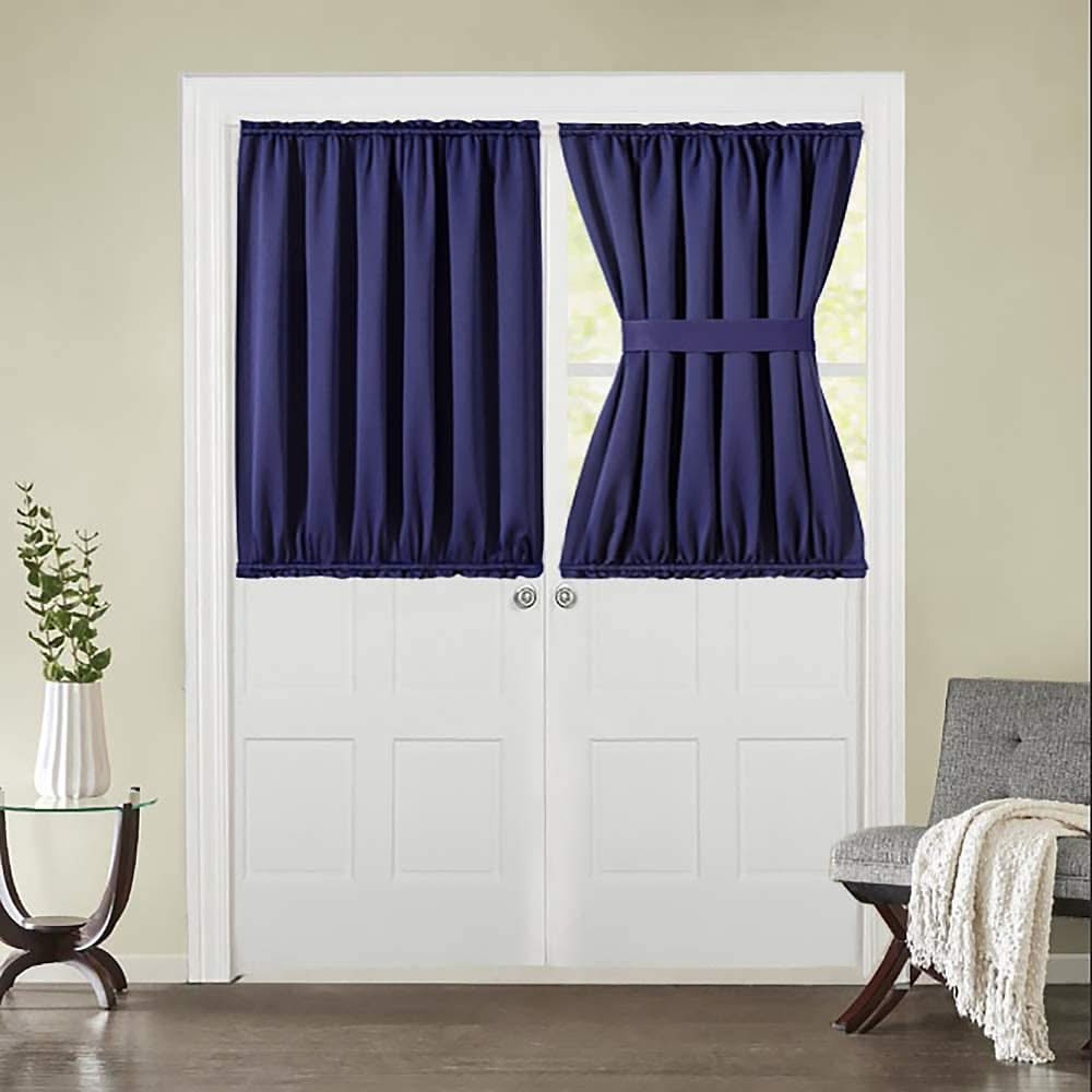 MIULEE Sidelight French Door Blackout Curtain Thermal Insulated Drapes Light Blocking 1 Panel