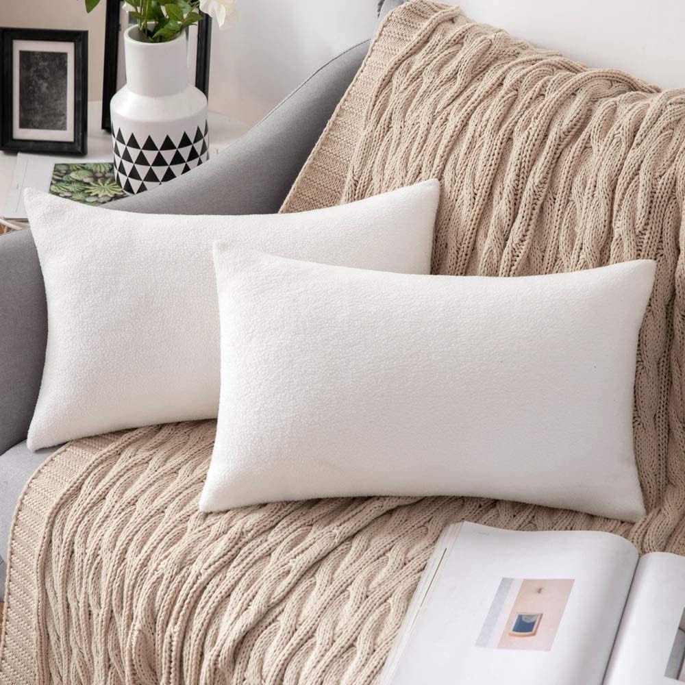 Fleece discount pillow covers