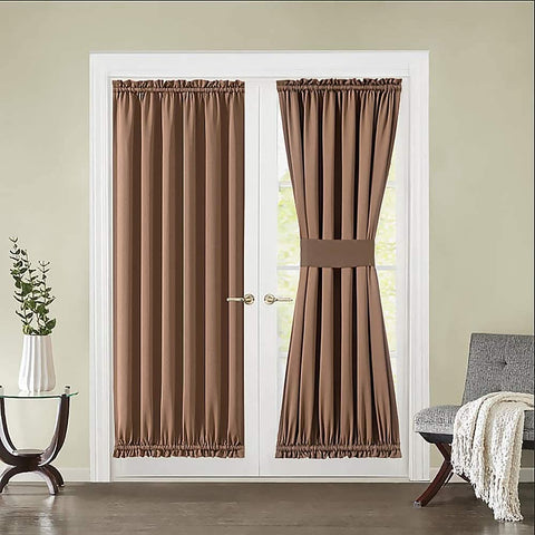 MIULEE Sidelight French Door Blackout Curtain Thermal Insulated Drapes Light Blocking 1 Panel