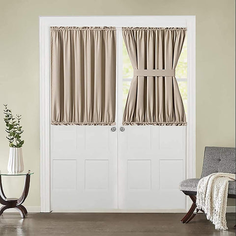 MIULEE Sidelight French Door Blackout Curtain Thermal Insulated Drapes Light Blocking 1 Panel