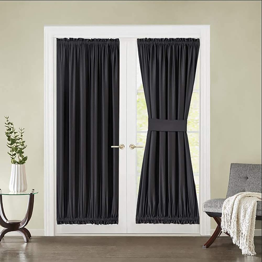 MIULEE Sidelight French Door Blackout Curtain Thermal Insulated Drapes Light Blocking 1 Panel