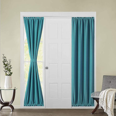 MIULEE Sidelight French Door Blackout Curtain Thermal Insulated Drapes Light Blocking 1 Panel