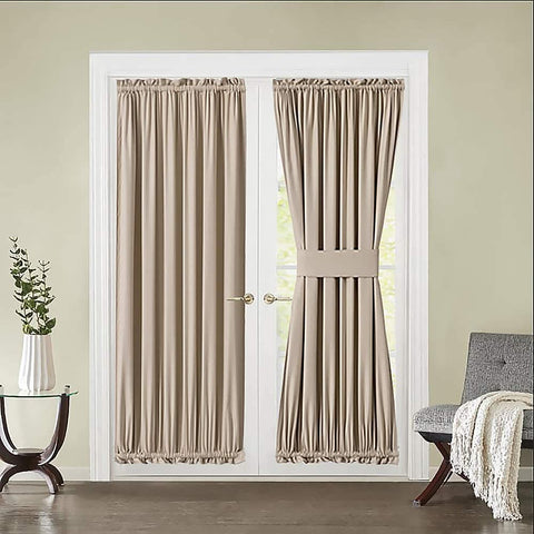 MIULEE Sidelight French Door Blackout Curtain Thermal Insulated Drapes Light Blocking 1 Panel