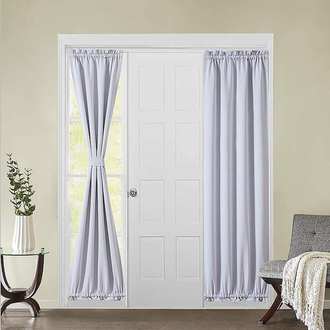 MIULEE Sidelight French Door Blackout Curtain Thermal Insulated Drapes Light Blocking 1 Panel