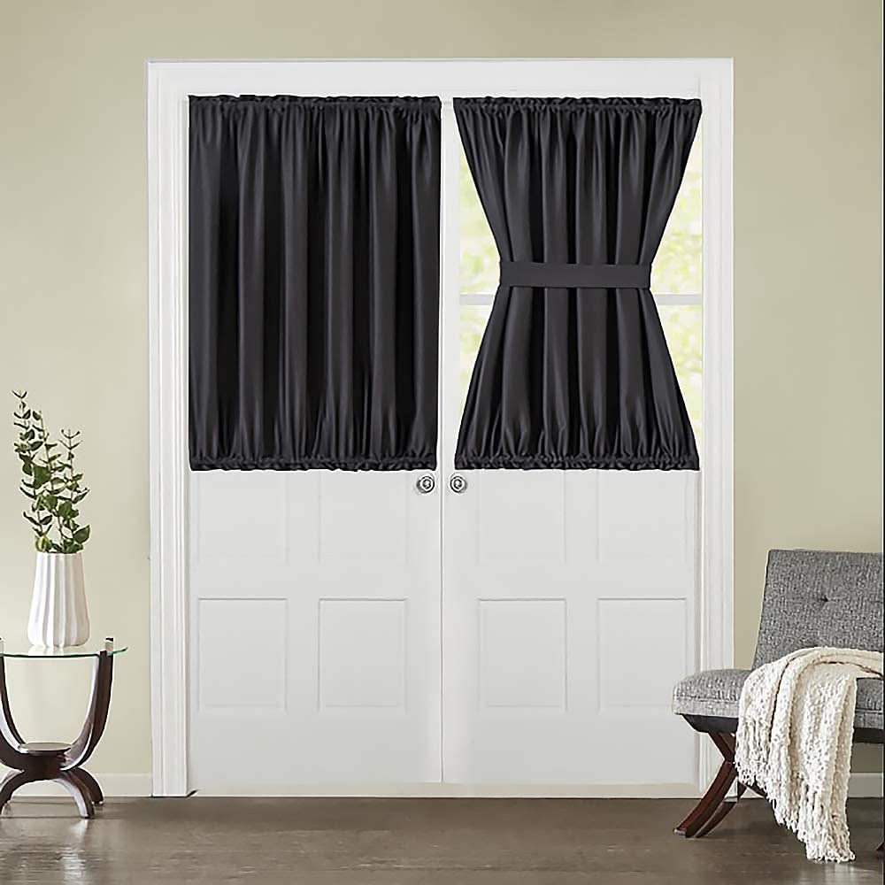 MIULEE Sidelight French Door Blackout Curtain Thermal Insulated Drapes Light Blocking 1 Panel