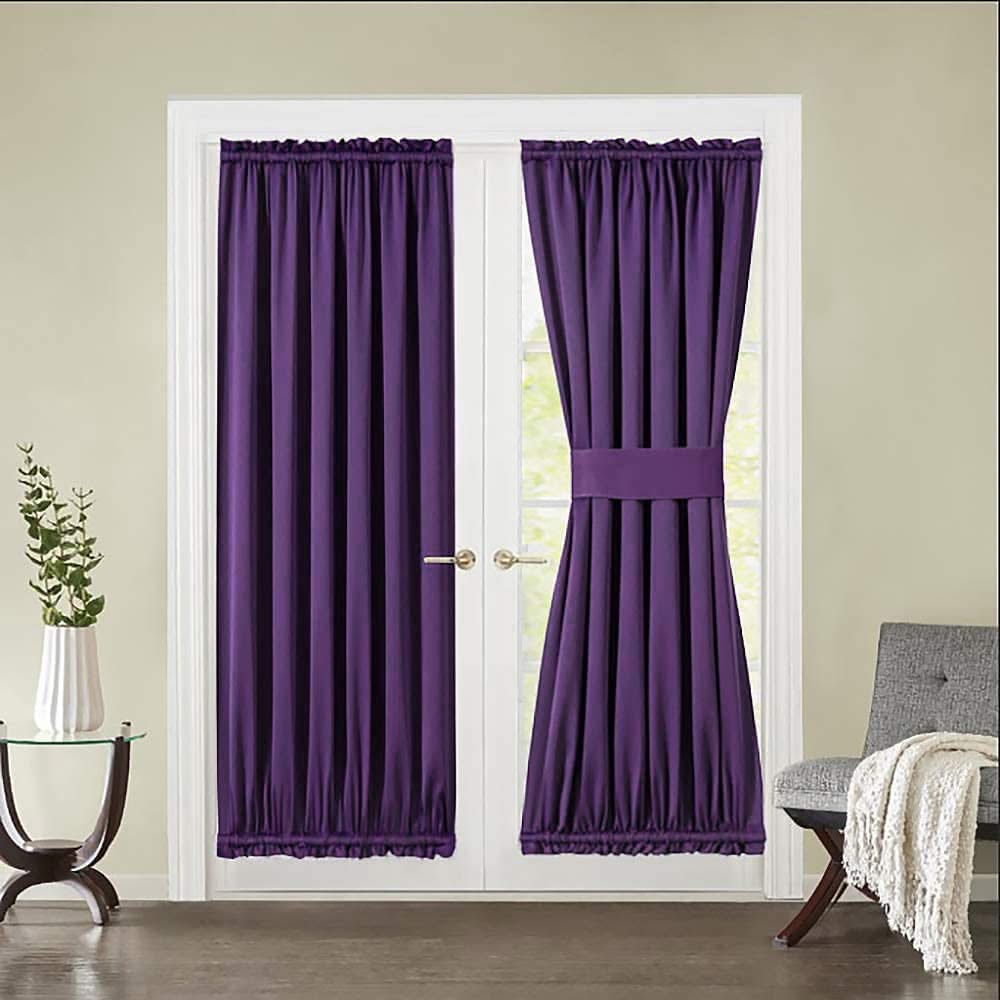 MIULEE Sidelight French Door Blackout Curtain Thermal Insulated Drapes Light Blocking 1 Panel