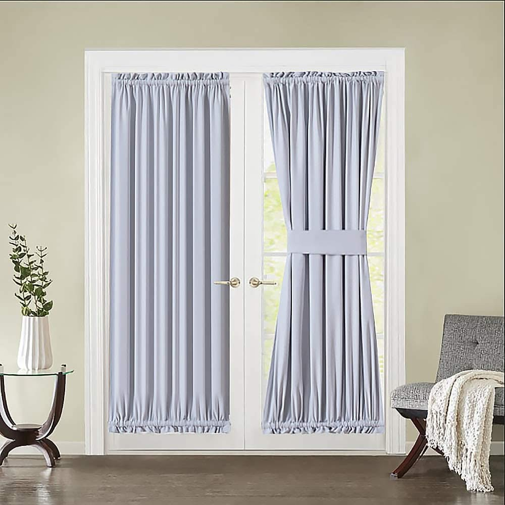 MIULEE Sidelight French Door Blackout Curtain Thermal Insulated Drapes Light Blocking 1 Panel