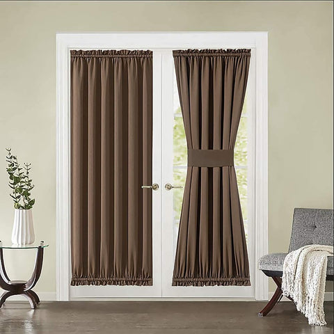 MIULEE Sidelight French Door Blackout Curtain Thermal Insulated Drapes Light Blocking 1 Panel