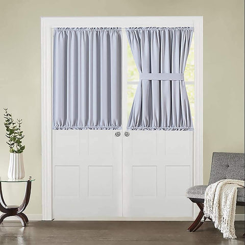 MIULEE Sidelight French Door Blackout Curtain Thermal Insulated Drapes Light Blocking 1 Panel