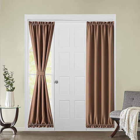 MIULEE Sidelight French Door Blackout Curtain Thermal Insulated Drapes Light Blocking 1 Panel