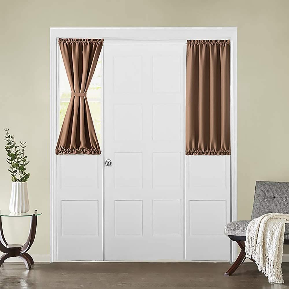 MIULEE Sidelight French Door Blackout Curtain Thermal Insulated Drapes Light Blocking 1 Panel