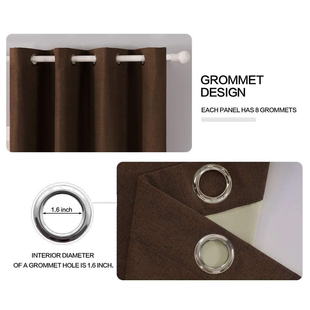 MIULEE 100% Blackout Thermal Insulated Curtains Grommet Darkening ...