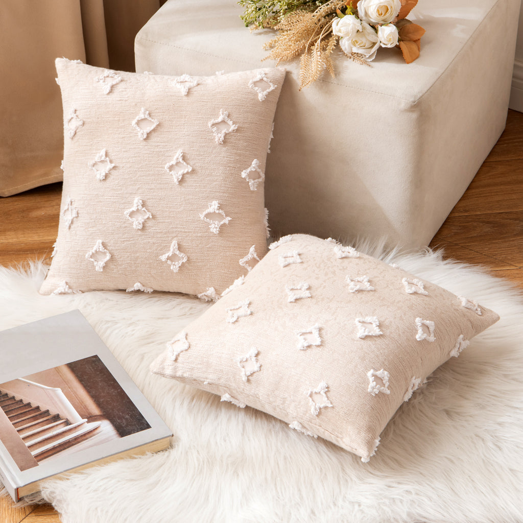 Blush Pink Pillow Covers, Soft Decorative Throw Pillows For Couch