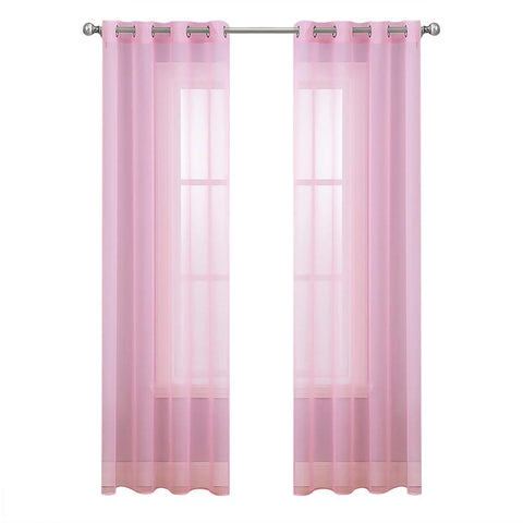 MIULEE Christmas Solid Sheer Curtains Elegant Grommet Window Voile Panels Drapes Treatment 2 Panels.