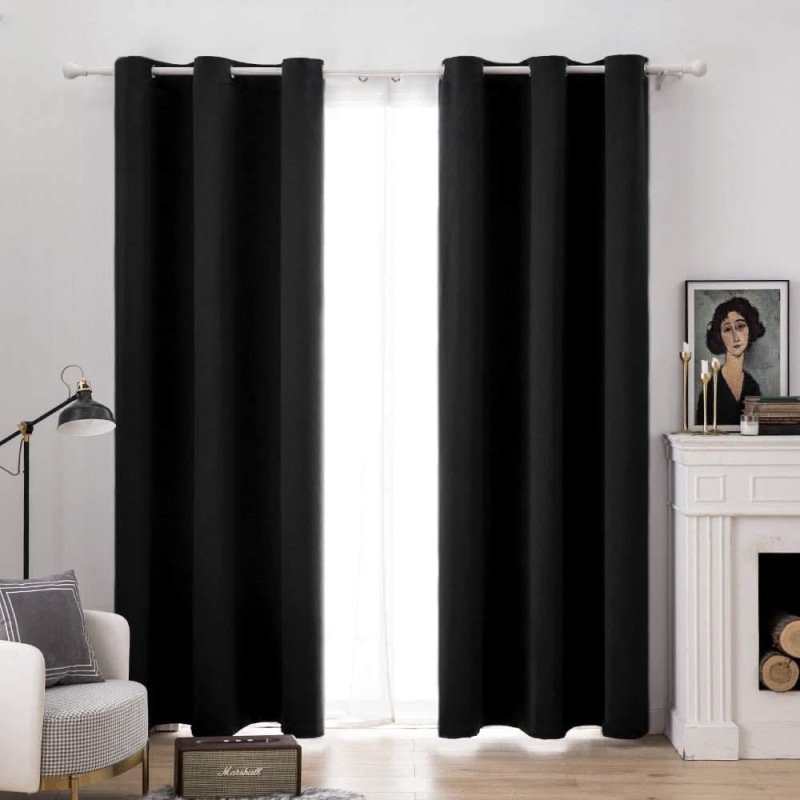 MIULEE Blackout Curtains Room Darkening Thermal Insulated Drapes Top Light Blocking Curtain 2 Panels - Miulee