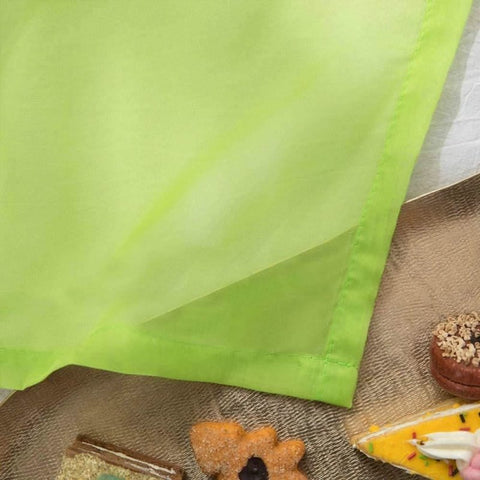 MIULEE Green Solid Sheer Curtains Elegant Grommet Window Voile Panels Drapes Treatment 2 Panels - Miulee
