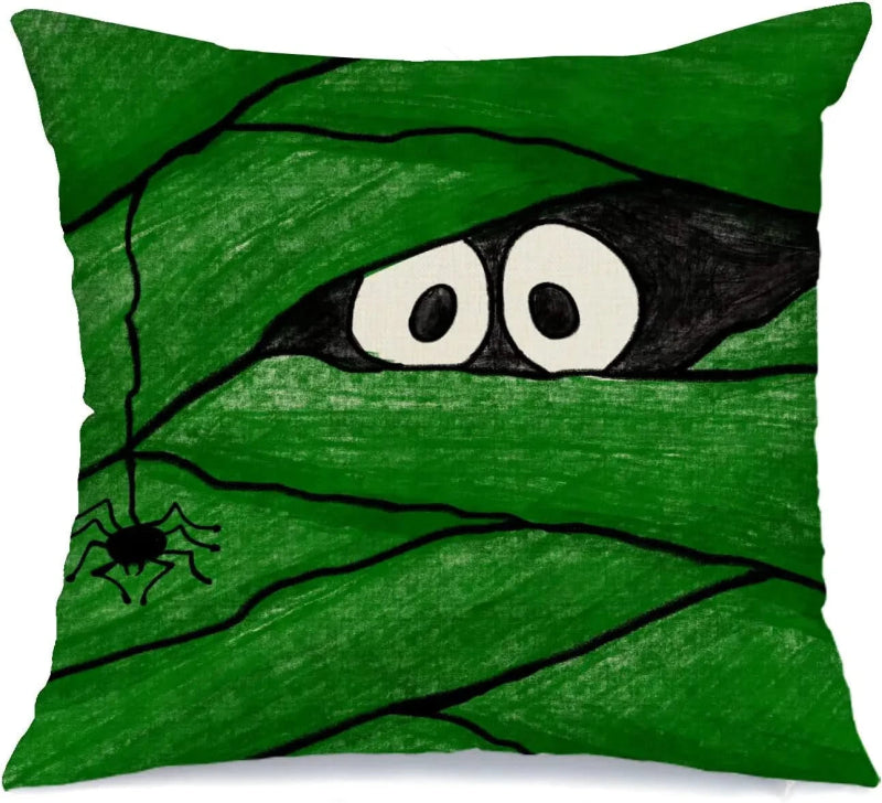 MIULEE Halloween Decor Pillow Covers Fall Decorative Pillows Farmhouse Throw Pillow Cases Velvet Pillowcases Pumpkin Spider Cat Ghost for Sofa 4 Pack - Miulee