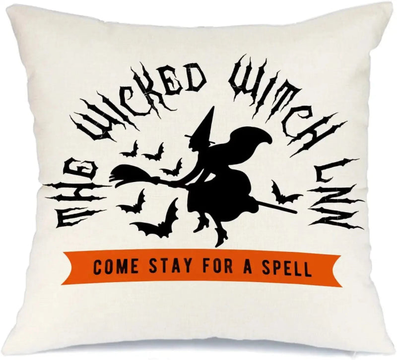 MIULEE Halloween Decor Pillow Covers Fall Decorative Throw Pillow Cases Farmhouse Linen Pillowcases Black Trick or Treat Pumpkin Bat Truck for Sofa 4 Pack - Miulee