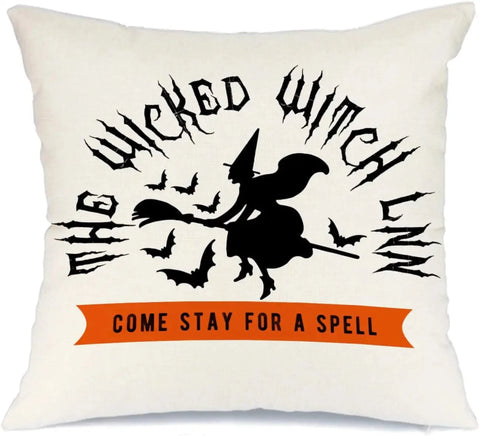 MIULEE Halloween Decor Pillow Covers Fall Decorative Throw Pillow Cases Farmhouse Linen Pillowcases Black Trick or Treat Pumpkin Bat Truck for Sofa 4 Pack - Miulee